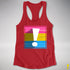 Pansexual Pride Flag Exclamation Point Racerback Tank